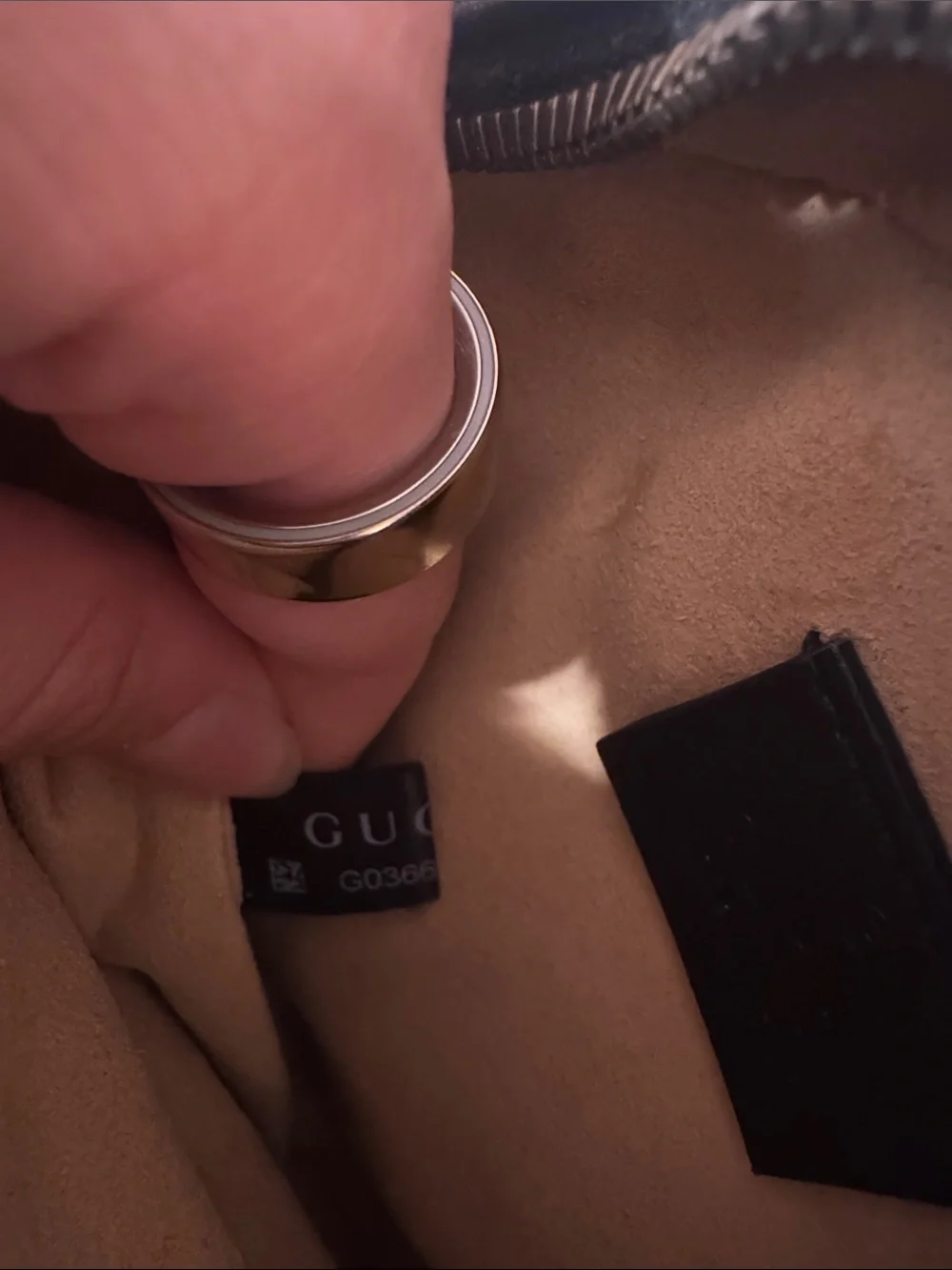 Gucci Black Round GG Marmont Chevron Crossbody Bag